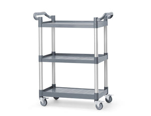 Serveerwagen van polypropyleen - 3 planken, klein , AmerBox, 800x420x(H)945mm