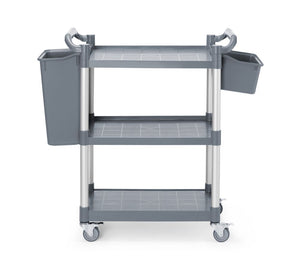 Serveerwagen van polypropyleen - 3 planken, klein , AmerBox, 800x420x(H)945mm