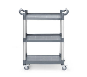 Serveerwagen van polypropyleen - 3 planken, klein , AmerBox, 800x420x(H)945mm