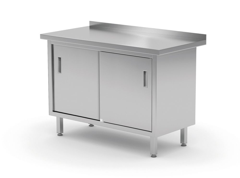 Wandtafelkast met schuifdeuren - gelast, HENDI, Profi Line, 800x600x(H)850mm