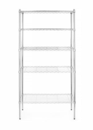 Opbergrek met 5 schappen, HENDI, Chroom, 910x455x(H)1830mm