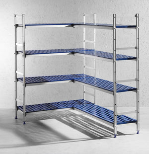 Opbergrek, aluminium, HENDI, 1280x405x(H)1685mm