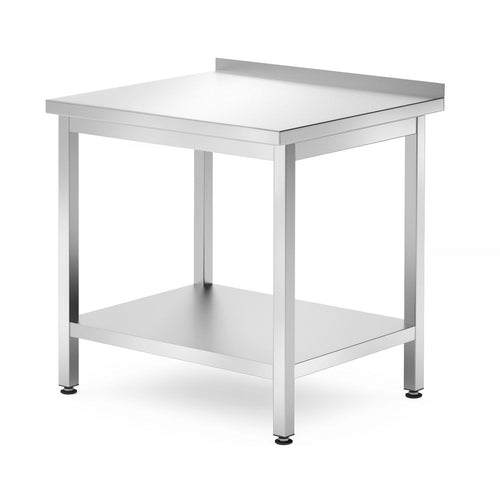 Wandtafel met plank – geschroefd, diepte 700 mm, HENDI, Profi Line, 800x700x(H)850mm