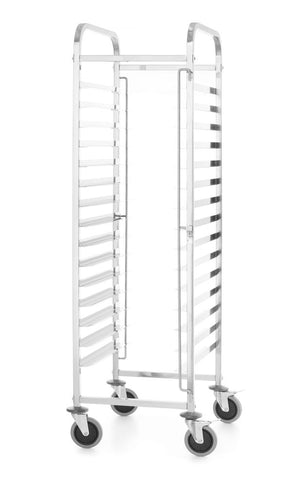 Regaalwagen , HENDI, Kitchen Line, Zilver, 470x620x(H)1735mm