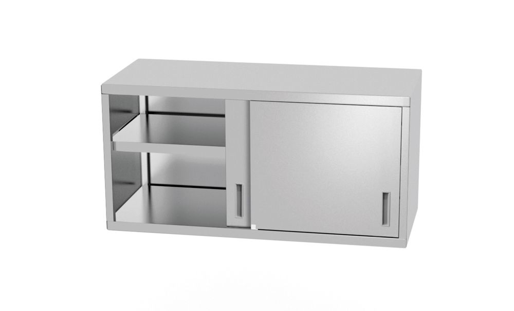 Wandkast – gelast, met schuifdeuren, HENDI, Profi Line, 1000x300x(H)600mm