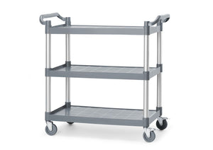 Serveerwagen polypropyleen met 3 bladen, groot, AmerBox, 1010x500x(H)960mm