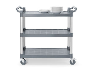 Serveerwagen polypropyleen met 3 bladen, groot, AmerBox, 1010x500x(H)960mm