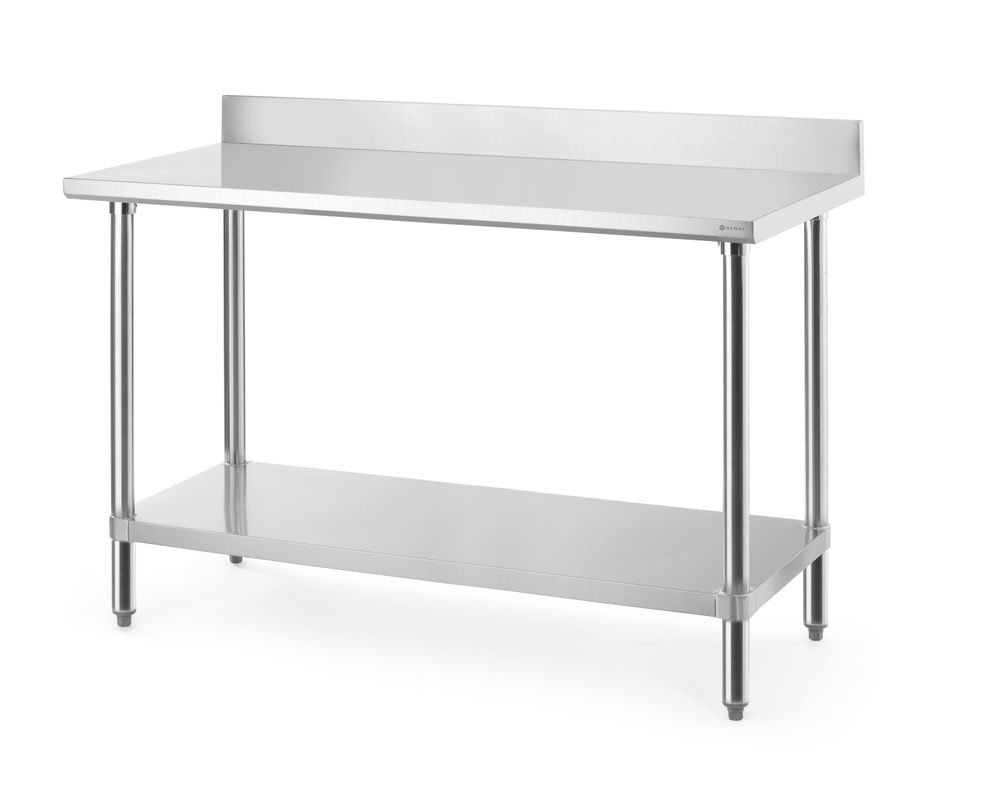 Werktafel met spatrand, HENDI, Budget Line, 1400x600x(H)950mm