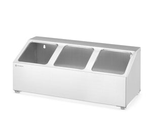 Gastronormbak houder, HENDI, 3 compartimenten, 512x245x(H)215mm