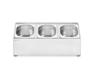Gastronormbak houder, HENDI, 3 compartimenten, 512x245x(H)215mm