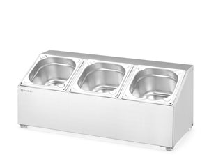 Gastronormbak houder, HENDI, 3 compartimenten, 512x245x(H)215mm
