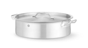 Laag kookpan - met deksel, HENDI, 10,8L, ⌀360x(H)110mm, Rond
