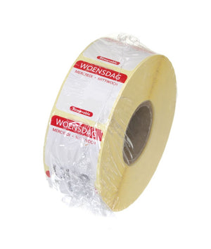 Voedselveiligheidsstickers, multifunctioneel, eenvoudig verwijderbaar , HENDI, Woensdag, Rood, 1000 st., 25x25mm