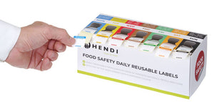 Set voedselveiligheidsstickers, multifunctioneel, eenvoudig verwijderbaar, met een dispenser, HENDI, 240x80x(H)100mm