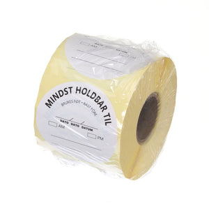 Voedselveiligheidsstickers, multifunctioneel, eenvoudig verwijderbaar, “GEBRUIKEN TOT”, HENDI, Wit, 500 st., ⌀50mm