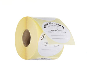 Voedselveiligheidsstickers, multifunctioneel, eenvoudig verwijderbaar, “GEBRUIKEN TOT”, HENDI, Wit, 500 st., ⌀50mm