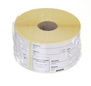 Houdbaarheidsstickers, multifunctioneel, eenvoudig te verwijderen, HENDI, Wit, 500 st., 100x50mm