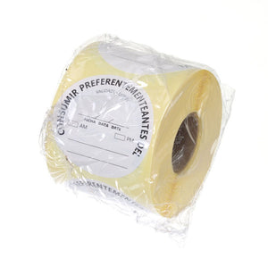 Voedselveiligheidsstickers, multifunctioneel, eenvoudig verwijderbaar, “GEBRUIKEN TOT”, HENDI, Wit, 500 st., ⌀50mm