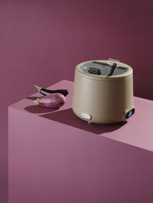 Soepketel UNIQ, HENDI, designed by Robert Bronwasser, 8L, Beige, 230V/500W, ⌀365x(H)325mm