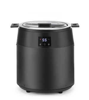 Soepketel zonder waterreservoir, 10L, HENDI, 10L, Zwart, 230V/450W, ⌀330x(H)398mm