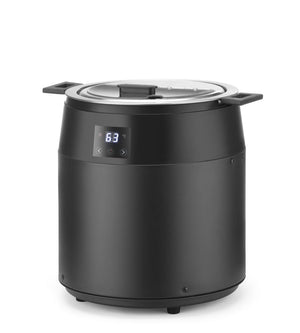 Soepketel zonder waterreservoir, 10L, HENDI, 10L, Zwart, 230V/450W, ⌀330x(H)398mm