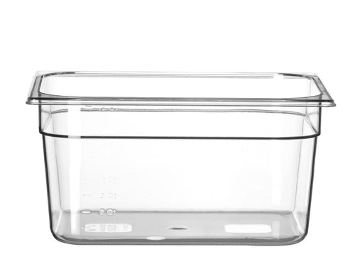 Container GN 1/2 polycarbonaat, HENDI, Profi Line, GN 1/2, 9,5L, Transparant, 325x265x(H)150mm