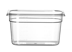 Container GN 1/4 polycarbonaat, HENDI, Profi Line, GN 1/4, 5,5L, Transparant, 265x162x(H)200mm