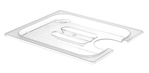 Deksel voor GN containers met uitsparing voor sous vide stick, HENDI, GN 1/2, Transparant, 265x325mm