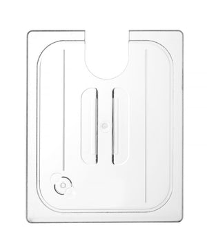 Deksel voor GN containers met uitsparing voor sous vide stick, HENDI, GN 1/2, Transparant, 265x325mm