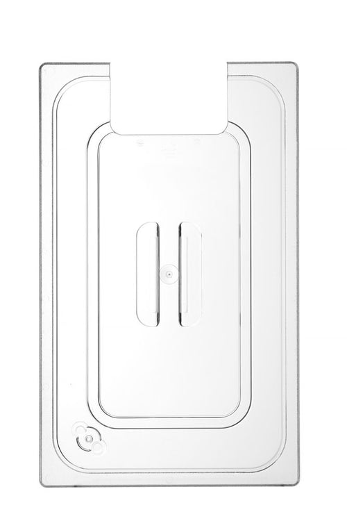 Deksel voor GN containers met uitsparing voor sous vide stick, HENDI, GN 1/1, Transparant, 530x325mm