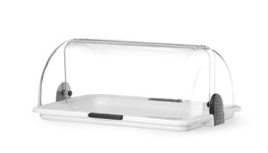 Rolltop display, HENDI, Wit, 465x315x(H)195mm, Rechthoekig