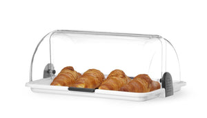 Rolltop display, HENDI, Wit, 465x315x(H)195mm, Rechthoekig