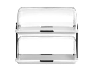 Rolltop display, HENDI, Wit, 475x325x(H)415mm, Rechthoekig