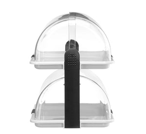 Rolltop display, HENDI, Wit, 475x325x(H)415mm, Rechthoekig