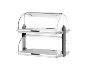 Rolltop display, HENDI, Wit, 380x260x(H)355mm, Rechthoekig