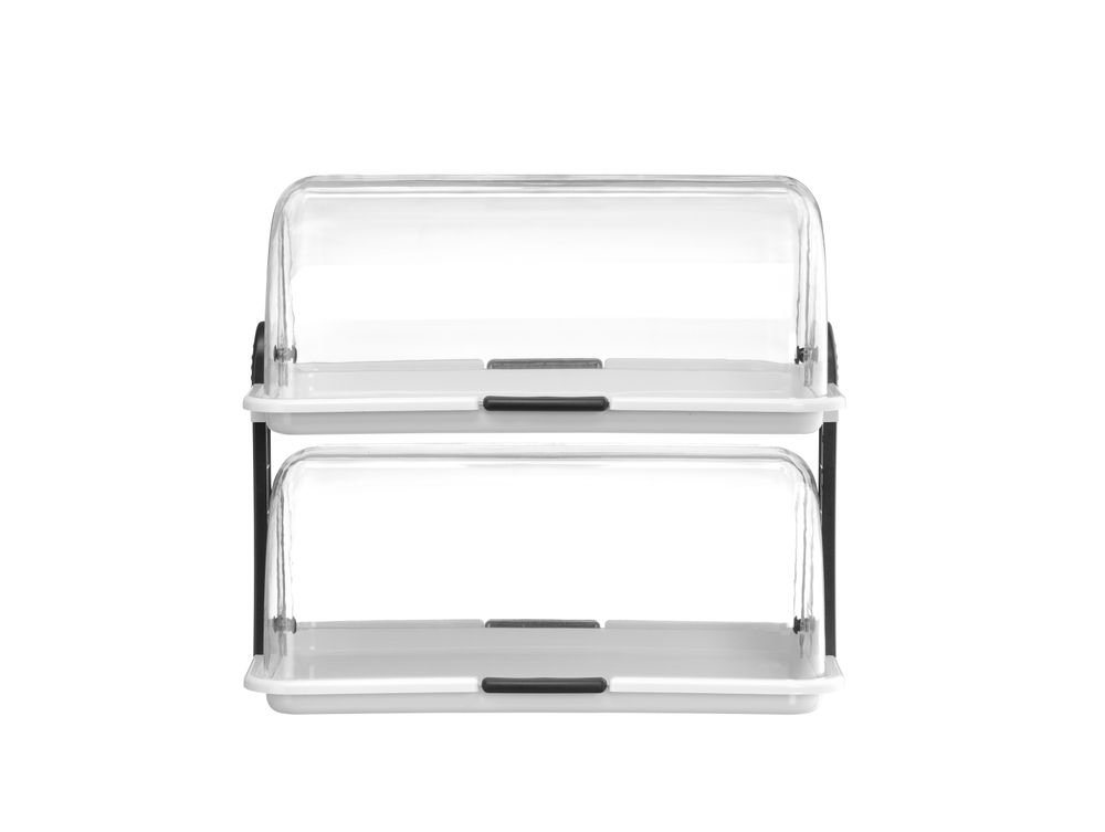 Rolltop display, HENDI, Wit, 380x260x(H)355mm, Rechthoekig