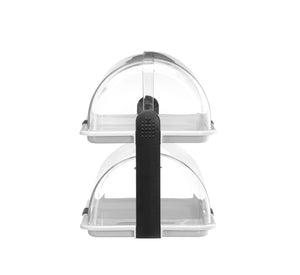 Rolltop display, HENDI, Wit, 380x260x(H)355mm, Rechthoekig
