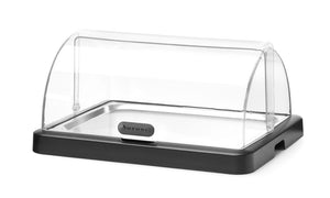Koeldisplay met rolltop “Duo” UNIQ, HENDI, designed by Robert Bronwasser, Enkel, Zwart, 460x355x(H)220mm, Rechthoekig
