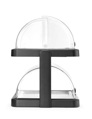 Koeldisplay met rolltop “Duo” UNIQ, HENDI, designed by Robert Bronwasser, Dubbel, Zwart, 480x355x(H)480mm, Rechthoekig