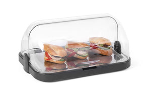 Koeldisplay met rolltop, enkel, HENDI, Donkergrijs, 440x320x(H)205mm, Rechthoekig