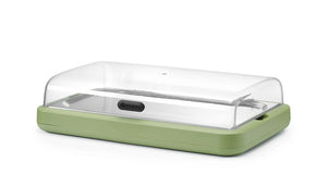 Koeldisplay UNIQ, HENDI, designed by Robert Bronwasser, GN 1/1, Groen, 593x389x(H)147mm, Rechthoekig