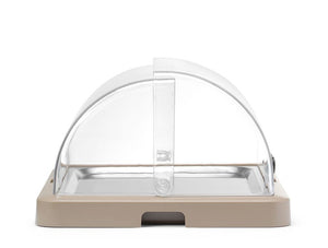 Koeldisplay met rolltop “Duo” UNIQ, HENDI, designed by Robert Bronwasser, Enkel, Beige, 460x355x(H)220mm, Rechthoekig