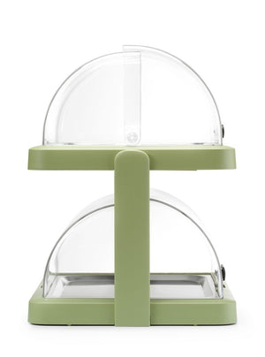 Koeldisplay met rolltop “Duo” UNIQ, HENDI, designed by Robert Bronwasser, Dubbel, Groen, 480x355x(H)480mm, Rechthoekig