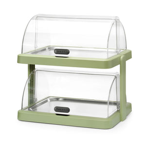Koeldisplay met rolltop “Duo” UNIQ, HENDI, designed by Robert Bronwasser, Dubbel, Groen, 480x355x(H)480mm, Rechthoekig