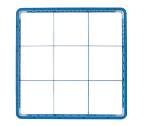 Vaatwaskorf verhoger, HENDI, 9 vakken 150x150 mm, 500x500x(H)45mm