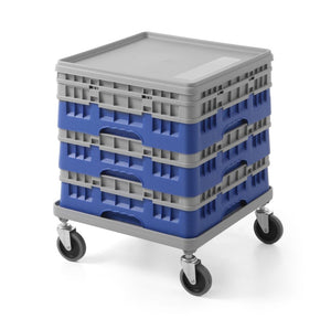 Onderstel voor universele rekken van 500×500 mm, AmerBox, Lichtgrijs, 500x500x(H)180mm
