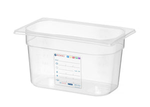 Container GN 1/4, HENDI, GN 1/4, 3,5L, Transparant, 265x162x(H)150mm