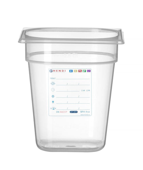 Container GN 1/6, HENDI, GN 1/6, 3,4L, Transparant, 176x162x(H)200mm