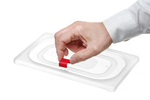 Deksel clips voor HACCP voorraaddozen, HENDI, Rood, 12 st