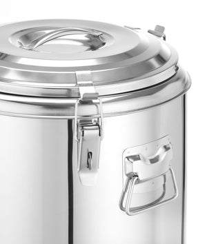 Geïsoleerde draagbare container, HENDI, Kitchen Line, 36L, Zilver, ⌀400x(H)500mm
